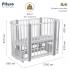 Кроватка PITUSO Asti J 511 Белый-Серый 5/1 маятник (белая, серые вставки)