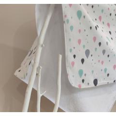 Непромокаемая многоразовая пеленка фланель 60х90 см Капельки