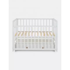 Детская кроватка Rant Indy Box / 780 (Cloud White) 9170536 (быстросъемная стенка)
