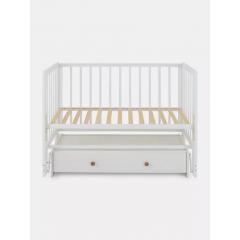 Детская кроватка Rant Indy Box / 780 (Cloud White) 9170536 (быстросъемная стенка)