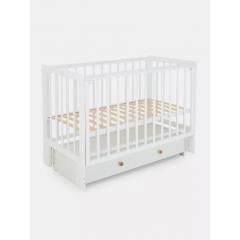 Детская кроватка Rant Indy Box / 780 (Cloud White) 9170536 (быстросъемная стенка)