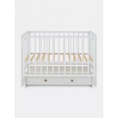 Детская кроватка Rant Indy Box / 780 (Cloud White) 9170536 (быстросъемная стенка)