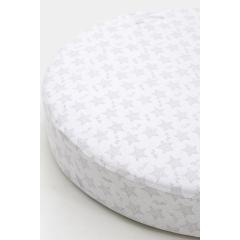 Простынь в круглую кроватку 75х75 Звезды (бежевый)