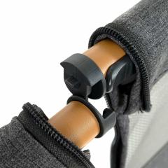 Колыбель Pituso Flora dark grey серый / графит (маятник) + Подарок (бутылочка)