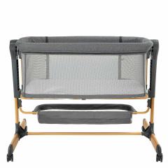 Колыбель Pituso Flora dark grey серый / графит (маятник) + Подарок (бутылочка)