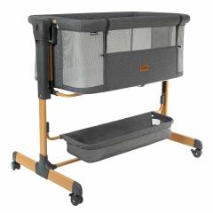 Колыбель Pituso Flora dark grey серый / графит (маятник) + Подарок (бутылочка)