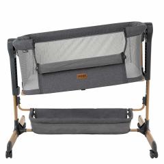 Колыбель Pituso Flora dark grey серый / графит (маятник) + Подарок (бутылочка)