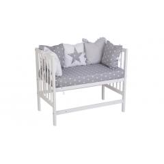 Детская кроватка Фея 100 Лея 90х50см 0003161-04 (белый)  8527725 (колеса)