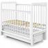 Детская кроватка PITUSO TINY ящик-маятник/колесо Белая аляска / быстросъемная стенка