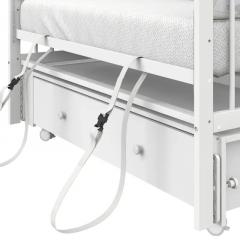 Детская кроватка PITUSO TINY ящик-маятник/колесо Белая аляска / быстросъемная стенка