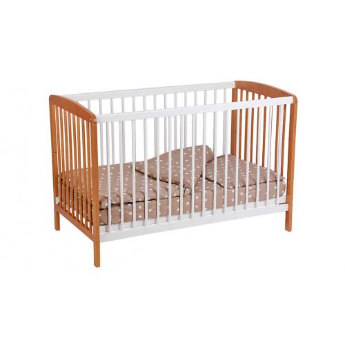 Детская кроватка Polini Kids Simple 101 / 0003022-11 (белый/бук) 7220374