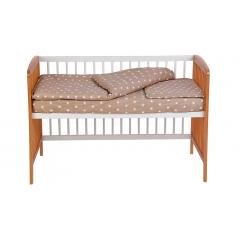 Детская кроватка Polini Kids Simple 101 / 0003022-11 (белый/бук) 7220374