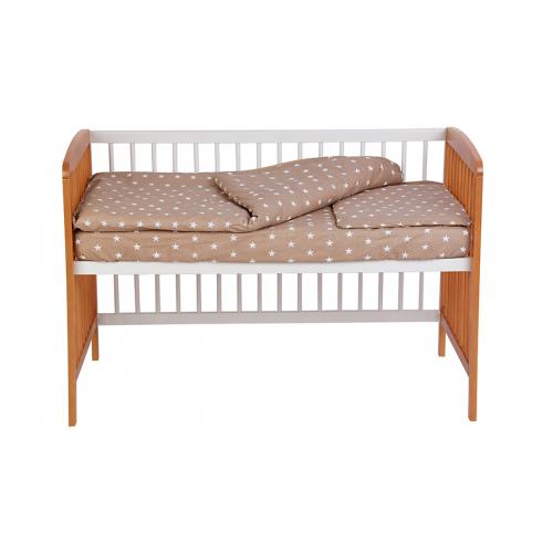 Детская кроватка Polini Kids Simple 101 / 0003022-11 (белый/бук) 7220374
