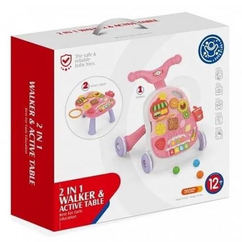Развивающий игровой центр Ходунки Haunger Сладости розовый HE0815