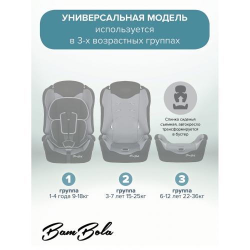 Автокресло BamBola Primo (Графит соты) 9-36 кг KRES4304