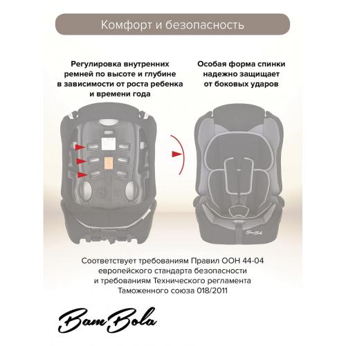 Автокресло BamBola Primo Мокко соты (9-36 кг) KRES4305