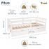 Кровать детская 160х80 PITUSO Tomi 673001 (1 ящик, белый)