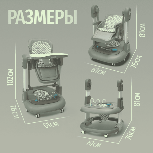 Стульчик для кормления Bubago William BG 193-1 Зеленый