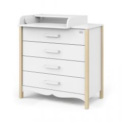 Комод пеленальный Атон Мебель Felix (4 ящика) Натуральный-белый (Феликс) БП-00003548