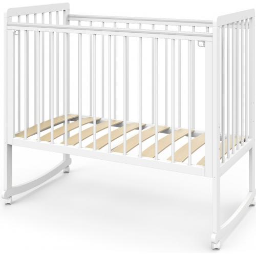 Детская кроватка Атон Baby Master Ariel 01 колесо-качалка (белая аляска)  быстросъемная стенка / Ариэль