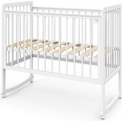 Детская кроватка Атон Baby Master Ariel 01 колесо-качалка (белая аляска)  быстросъемная стенка / Ариэль