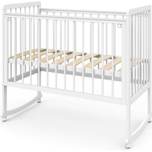 Детская кроватка Атон Baby Master Ariel 01 колесо-качалка (белая аляска)  быстросъемная стенка / Ариэль