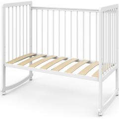 Детская кроватка Атон Baby Master Ariel 01 колесо-качалка (белая аляска)  быстросъемная стенка / Ариэль