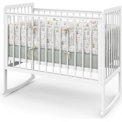 Детская кроватка Атон Baby Master Ariel 01 колесо-качалка (белая аляска)  быстросъемная стенка / Ариэль
