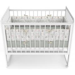 Детская кроватка Атон Baby Master Ariel 01 колесо-качалка (белая аляска)  быстросъемная стенка / Ариэль