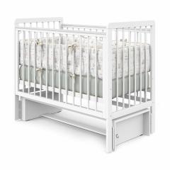 Детская кроватка Атон Baby Master Ariel 03 маятник (белая аляска) 9668734 быстросъемная стенка / Ариэль