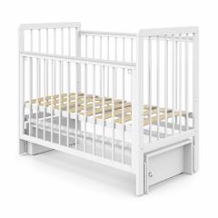 Детская кроватка Атон Baby Master Ariel 03 маятник (белая аляска) 9668734 быстросъемная стенка / Ариэль