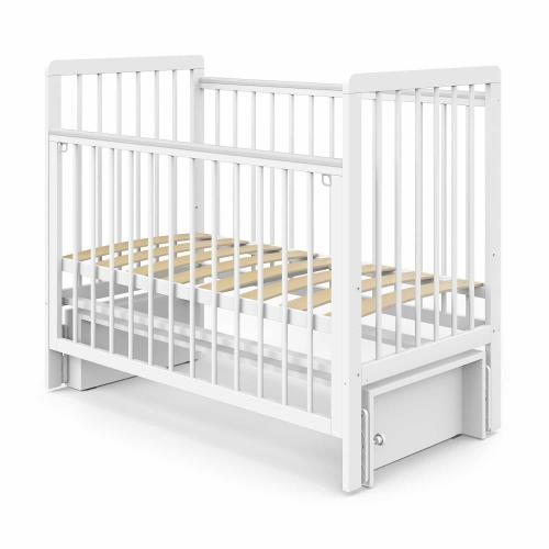 Детская кроватка Атон Baby Master Ariel 03 маятник (белая аляска) 9668734 быстросъемная стенка / Ариэль