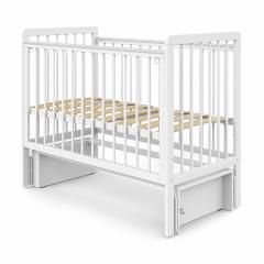 Детская кроватка Атон Baby Master Ariel 03 маятник (белая аляска) 9668734 быстросъемная стенка / Ариэль