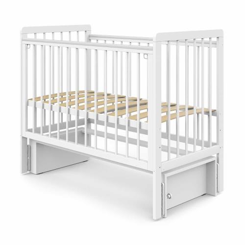 Детская кроватка Атон Baby Master Ariel 03 маятник (белая аляска) 9668734 быстросъемная стенка / Ариэль