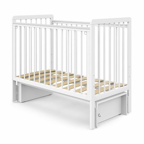 Детская кроватка Атон Baby Master Ariel 03 маятник (белая аляска) 9668734 быстросъемная стенка / Ариэль