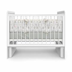 Детская кроватка Атон Baby Master Ariel 03 маятник (белая аляска) 9668734 быстросъемная стенка / Ариэль
