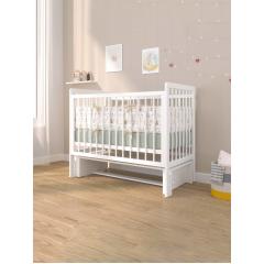Детская кроватка Атон Baby Master Ariel 03 маятник (белая аляска) 9668734 быстросъемная стенка / Ариэль