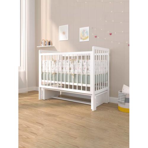 Детская кроватка Атон Baby Master Ariel 03 маятник (белая аляска) 9668734 быстросъемная стенка / Ариэль