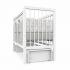 Кроватка детская PITUSO TINY (оптима) маятник/колесо Белая аляска быстросъемная стенка