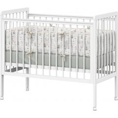 Детская кроватка Атон Baby Master Ariel 04 колеса (белая аляска)  9958441 быстросъемная стенка / Ариэль