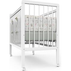 Детская кроватка Атон Baby Master Ariel 04 колеса (белая аляска)  9958441 быстросъемная стенка / Ариэль