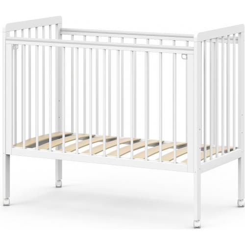 Детская кроватка Атон Baby Master Ariel 04 колеса (белая аляска)  9958441 быстросъемная стенка / Ариэль