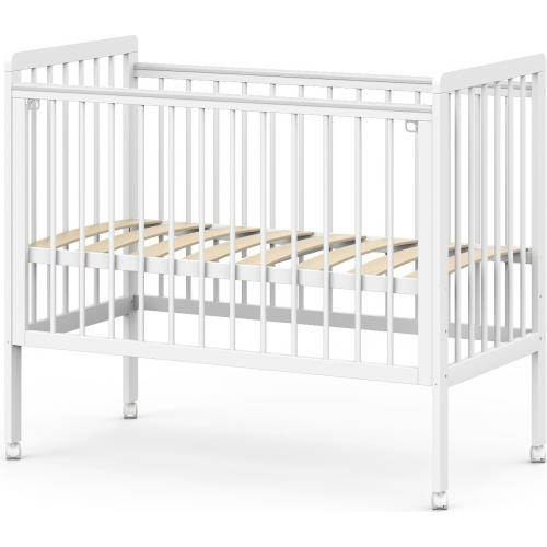 Детская кроватка Атон Baby Master Ariel 04 колеса (белая аляска)  9958441 быстросъемная стенка / Ариэль