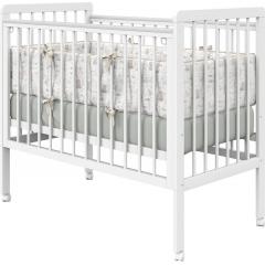 Детская кроватка Атон Baby Master Ariel 04 колеса (белая аляска)  9958441 быстросъемная стенка / Ариэль
