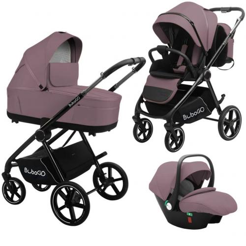 Коляска Bubago Niveta 3в1 арт BG 192-4 Лиловый