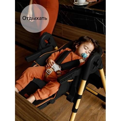 Стульчик для кормления Amarobaby Elegant / AB23-23EL/09 (черный)