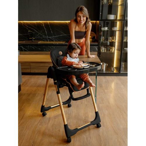 Стульчик для кормления Amarobaby Elegant / AB23-23EL/09 (черный)
