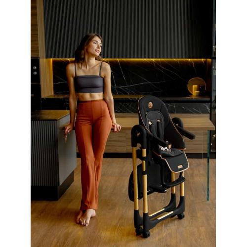 Стульчик для кормления Amarobaby Elegant / AB23-23EL/09 (черный)
