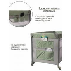 Манеж Martin noir Snooze Swiss Alp (2 уровня, москитная сетка, сумка) Оливковый