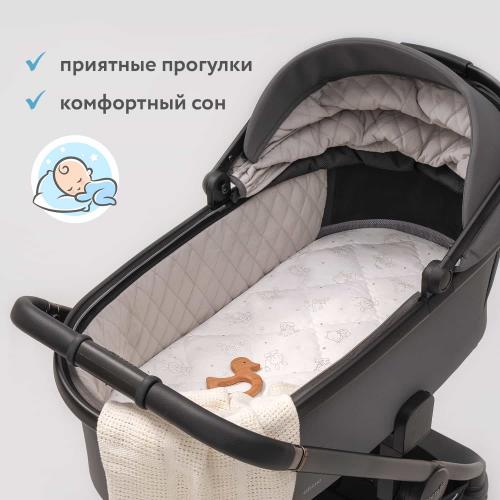 Матрас в коляску Plitex Юниор 78х34 Lux стеганный чехол Ю-780-08